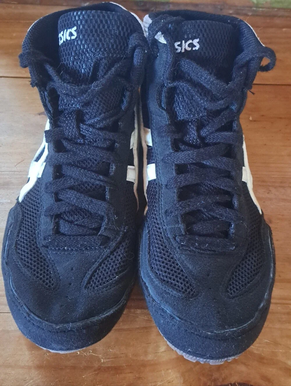 Asics MATFLEX Wrestling Shoes, Big Kid's 6.5Y, Black White JY701